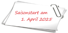 Saisonstart am 1. April 2025